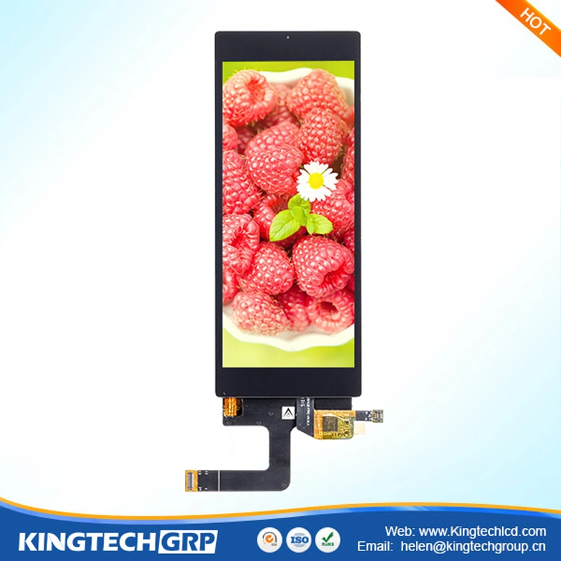 Full view angle 4.82 inch 180x1120 mipi interface bar type lcd display